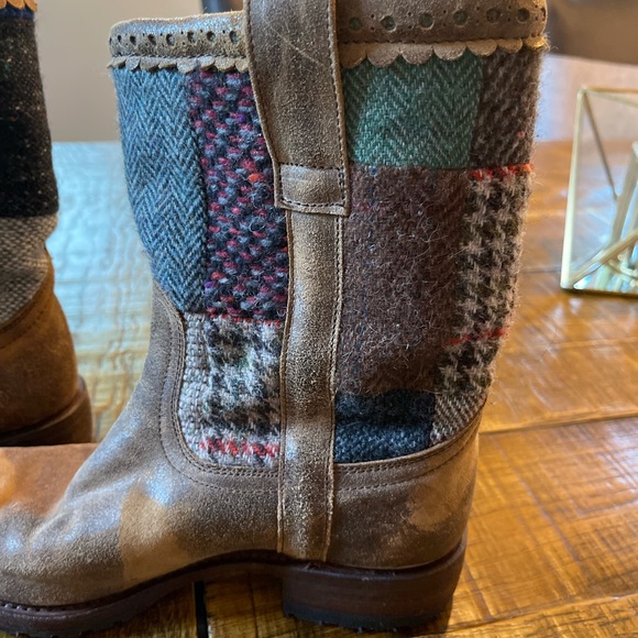 COPY - Sendra Boots Distressed Plaid Patchwork EUC Worn Once for a Few Hours - Picture 9 of 15